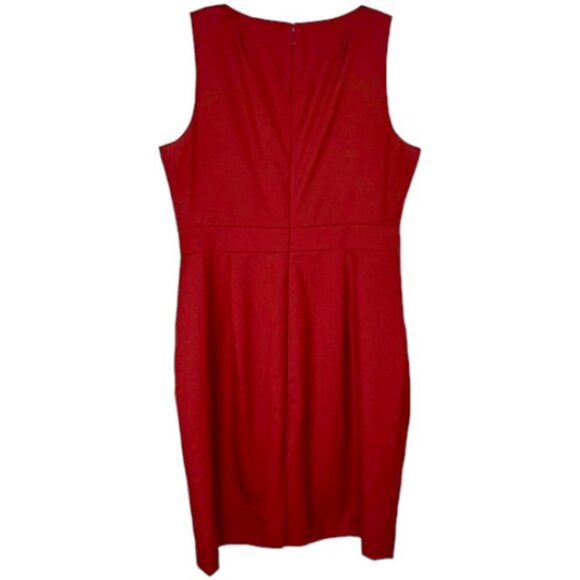 J. Crew Lined Sleeveless Wool Suiting Dress - Maroon - 12 - Picture 5 of 10